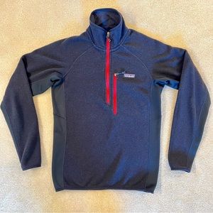 Patagonia Mens Better Sweater Small Navy Blue 1/4 zip long sleeve fleece